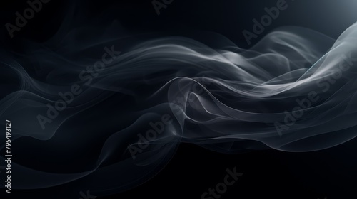 Elegant 3D abstract smoke, dark luxury tech environment, ultra-modern