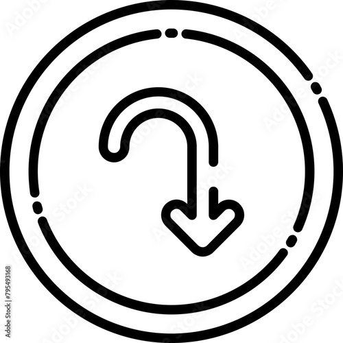 Arrow with Hook Icon