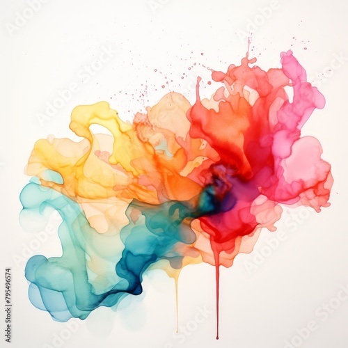 Exploding tropical hues in watercolor, minimalist abstract on white, --ar 1:1 --v 5.2 Job ID: b8cfe2c5-54af-47f8-8bd9-d6cf46b891d9