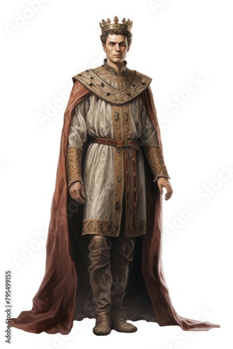 A male king fashion human white background