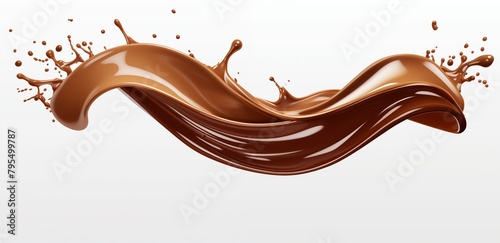 chocolate splash isolated on white background