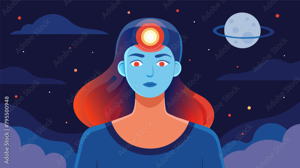 In the dark of night a womans thermal implant allows her to see the heat signatures of her surroundings giving her a sense of security.. In the dark of night a womans thermal implant allows her to see the heat signatures of her surroundings giving her a sense of security..