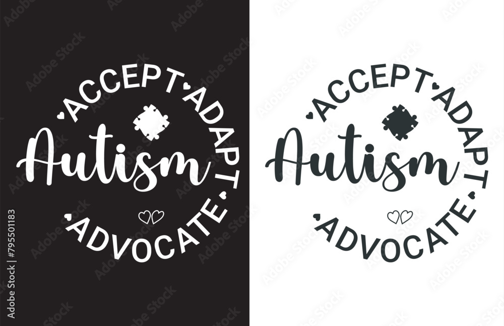 Obraz premium Autism Awareness Svg