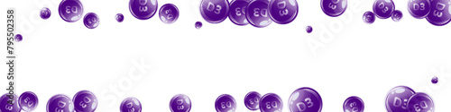 Vitamin D3 round capsules.