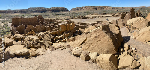 Obraz na plátně Pueblo Bonito, the largest and best-known great house in Chaco Culture National Historical Park in New Mexico