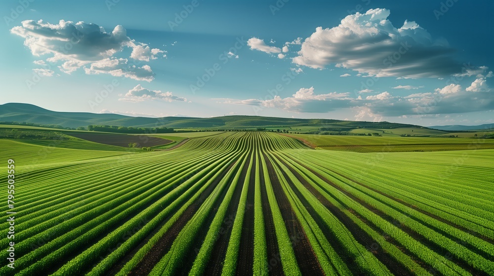 Panoramic views of advanced agricultural landscapes