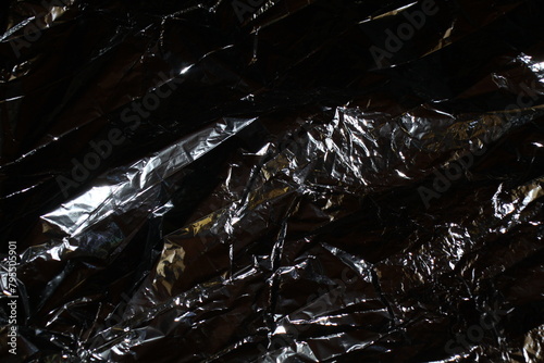 close up of crumpled black and silver paper, background,  backgrounds