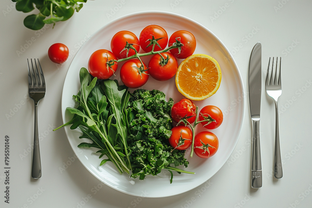 Clean healthy eating, healthy diet concept. Plate with salad. Clean healthy eating, healthy diet concept. Plate with salad.
