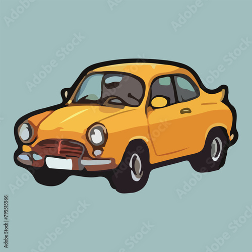 Car vector icon. Isolated simple side car logo illustration.