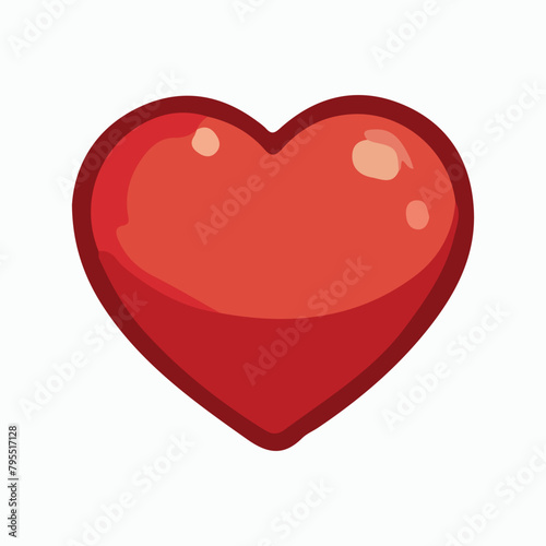 Red heart isolated on white Background