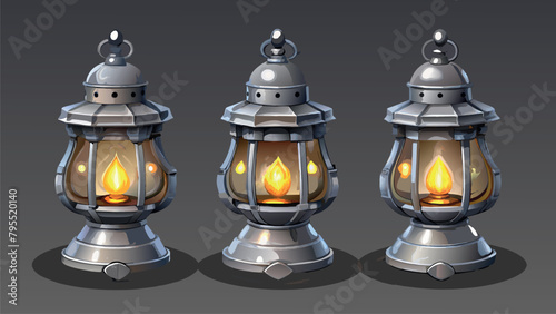 antique lamps running on kerosene. atmosphere of past eras