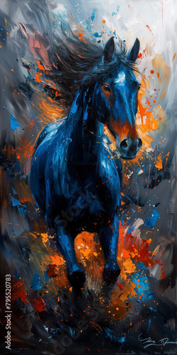 Horse painting consists of beauty blended with Dream, energy and imagination.