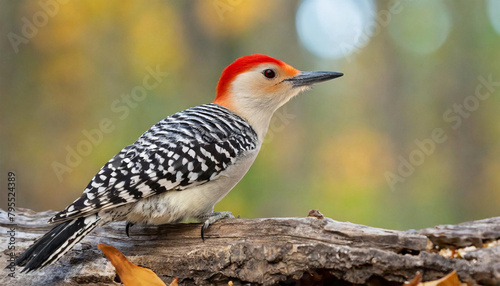 Red-bellied woodpecker (Melanerpes carolinus), blurred background.