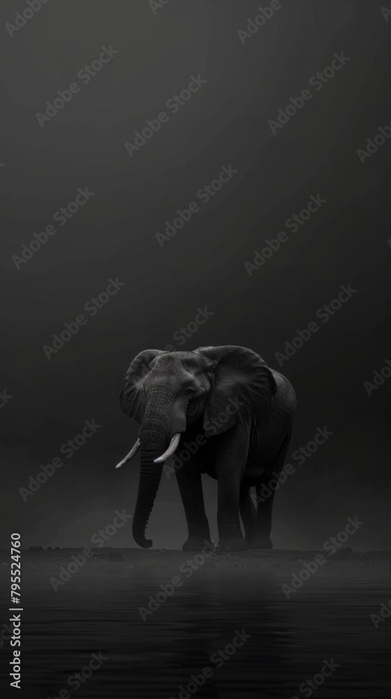 Fototapeta premium Elephant wild animal background in high resolution