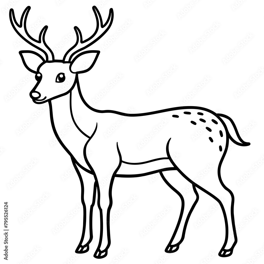 deer silhouette vector illustration deer silhouette vector illustration