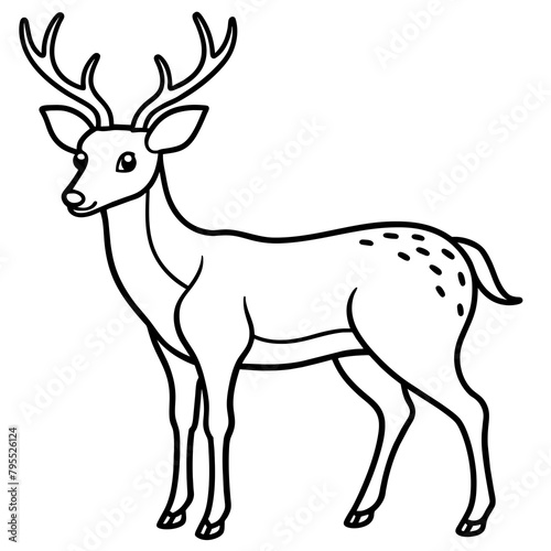 deer silhouette vector illustration