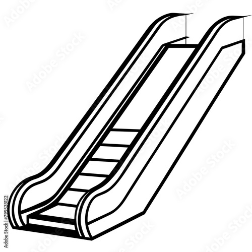 escalator vector illustration