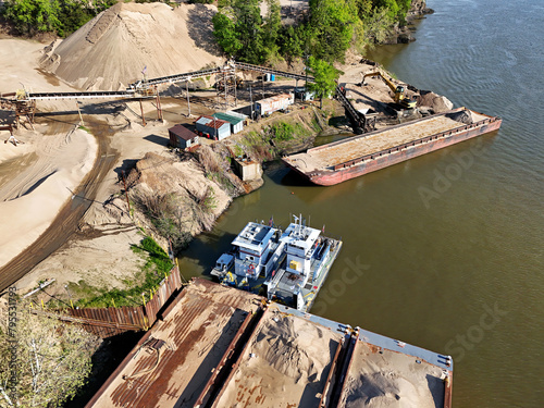 Sand dredging operation on the Arkansas river