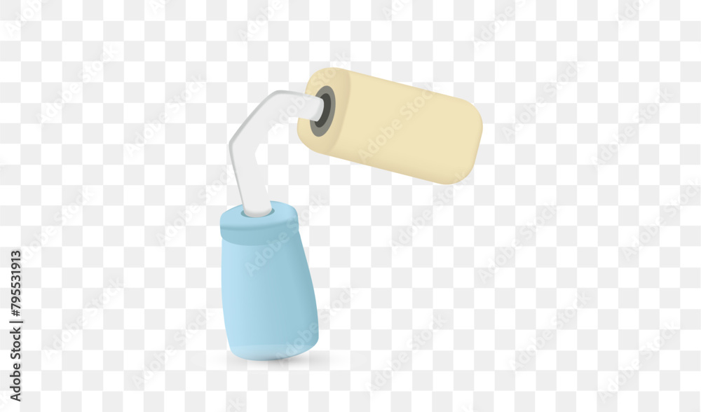 3d asset roller for painting walls by moving it up and down 3d asset roller for painting walls by moving it up and down