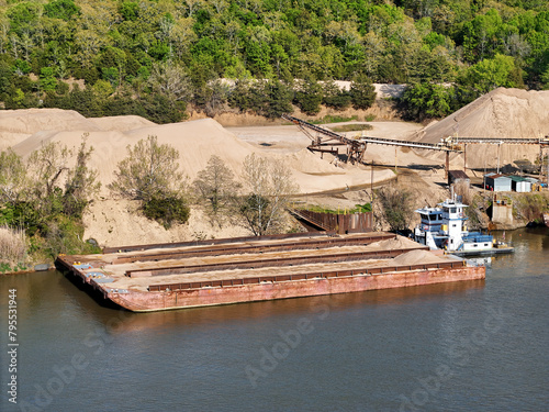 Sand dredging operation on the Arkansas river