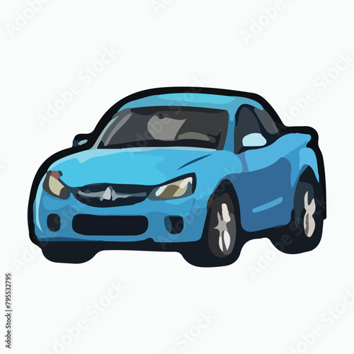 Car vector icon. Isolated simple side car logo illustration.