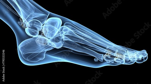 High-Resolution Foot X-Ray Image Highlighting Bone Structure