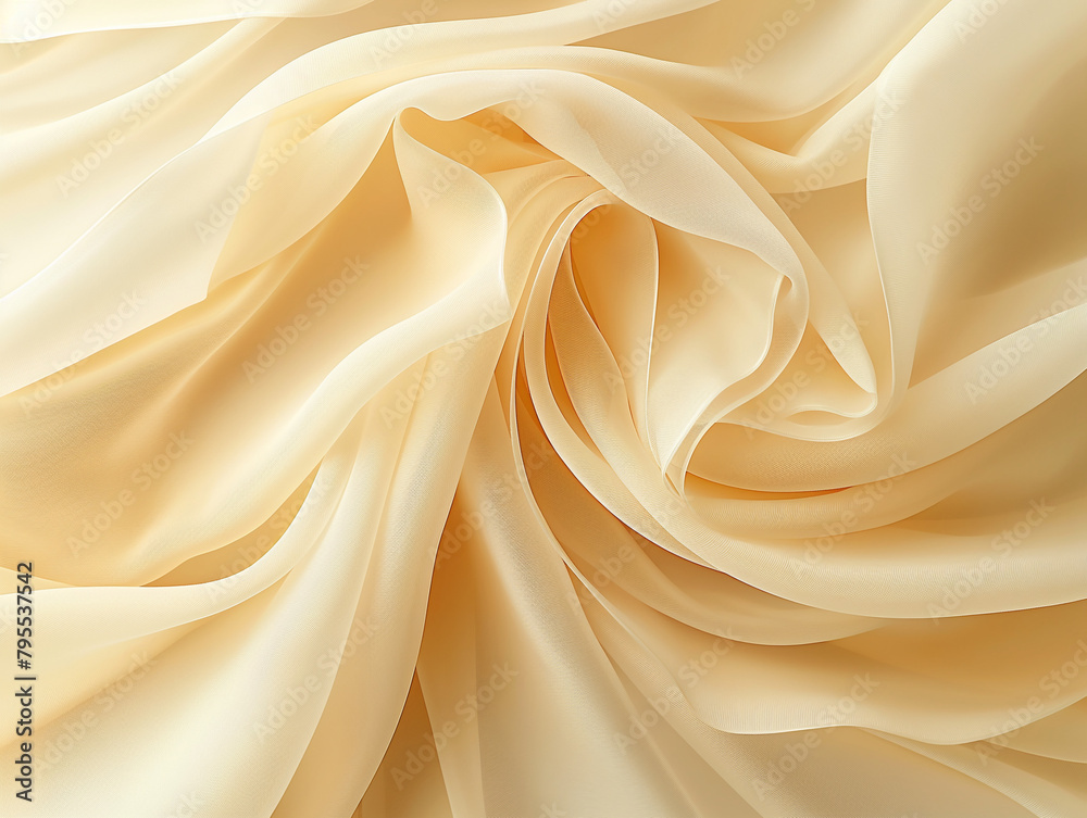 Obraz premium Stoff in welligen creme Farben für Webdesign und Druckvorlage