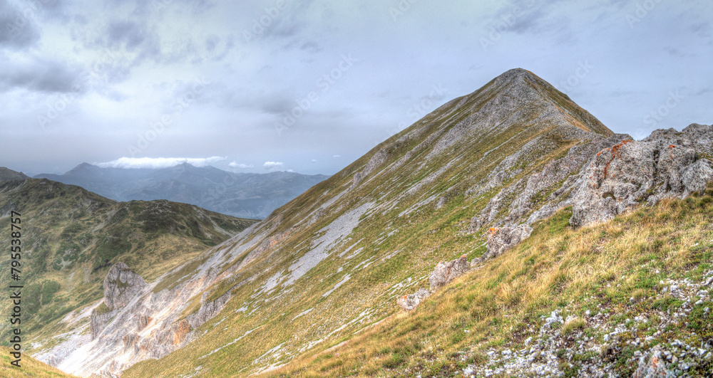 A panoramic view from the climb and from the ridge to the Ljuboten peak on Shar Mountain. A panoramic view from the climb and from the ridge to the Ljuboten peak on Shar Mountain.