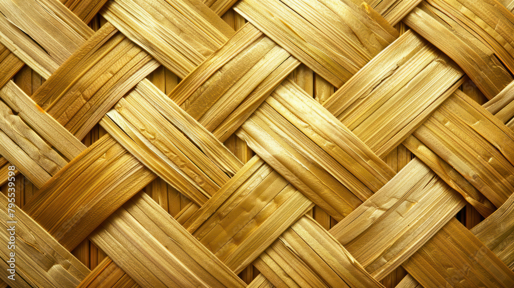 Close up view of woven bamboo basket Close up view of woven bamboo basket