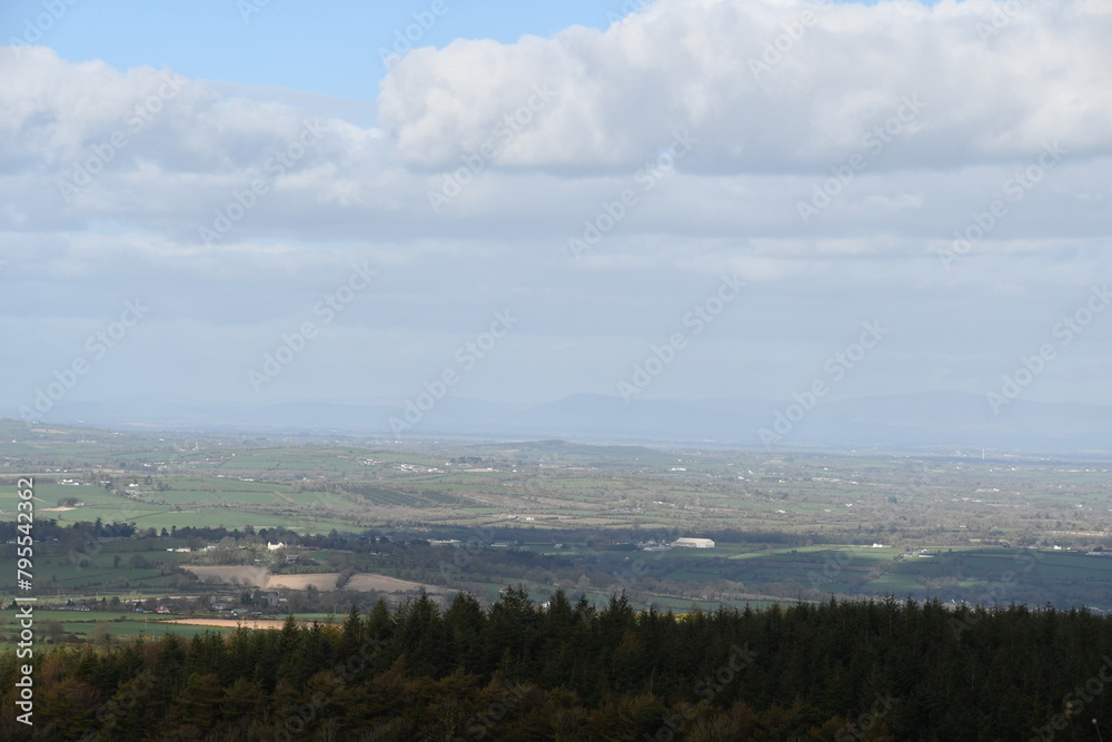 Fototapeta premium Ireland Vista. View from Croghan Hill, County Kilkenny, Ireland