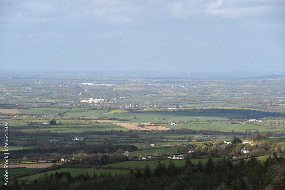 Ireland Vista. View from Croghan Hill, County Kilkenny, Ireland