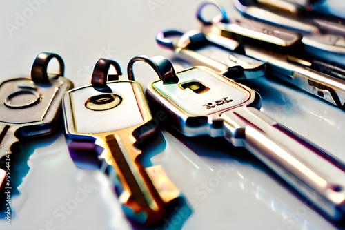 Keys, isolated on white background