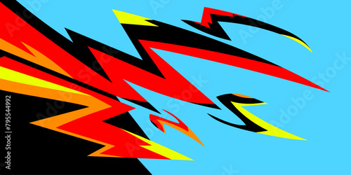 Modern abstract sports background with fast stripes. Vector illustration in flat style.