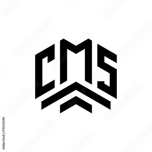CMS letter logo design. CMS shape letter logo. CMS Creative three letter logo. CMS mordern circle logo.