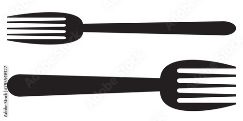 Fork Icon Vector. Set of kitchen utensils and tools. Kitchen and Fork logo. Spoon icon, symbol. Restaurant icon, logo design for  Web, UI, mobile app. Vector illustration.