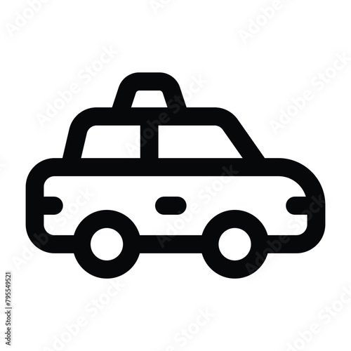 Simple Taxi icon. The icon can be used for websites, print templates, presentation templates, illustrations, etc