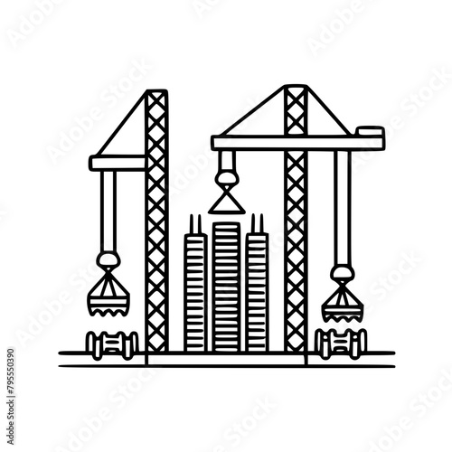 construction icon, crane icon, building icon, industry icon, business icon, architecture icon, house icon, development icon, industrial icon, machine icon, crane, construction, building, vector, indus