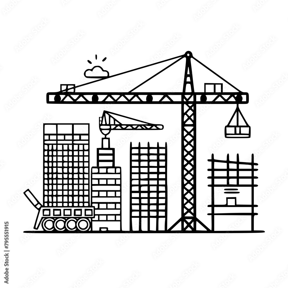 Fototapeta premium construction icon, crane icon, building icon, industry icon, business icon, architecture icon, house icon, development icon, industrial icon, machine icon,