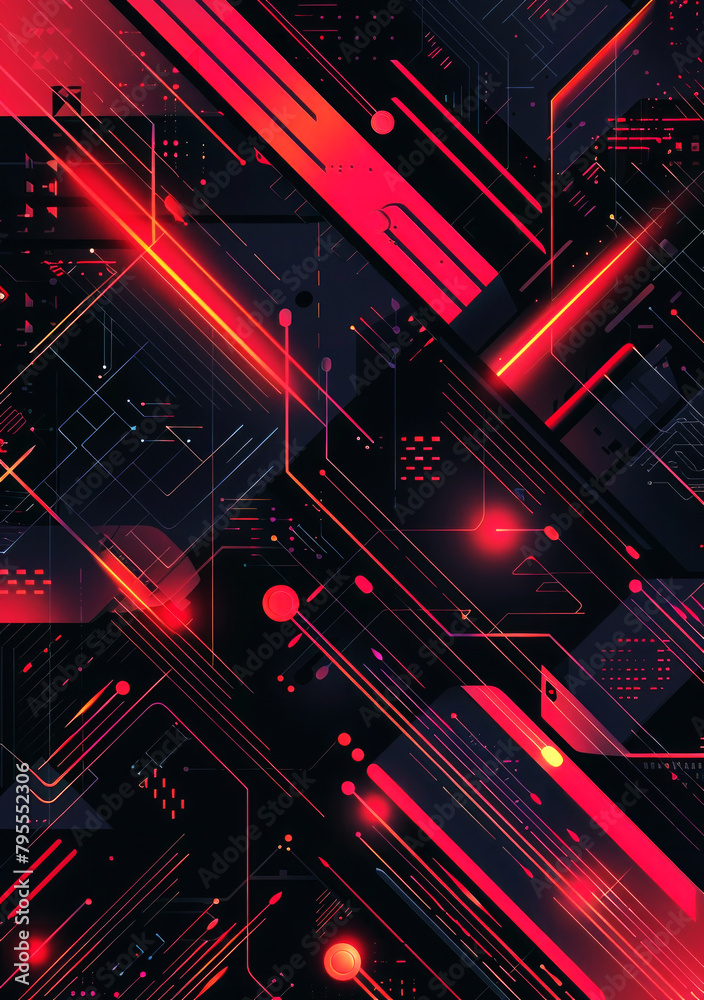 Abstract black and red geometric background Abstract black and red geometric background