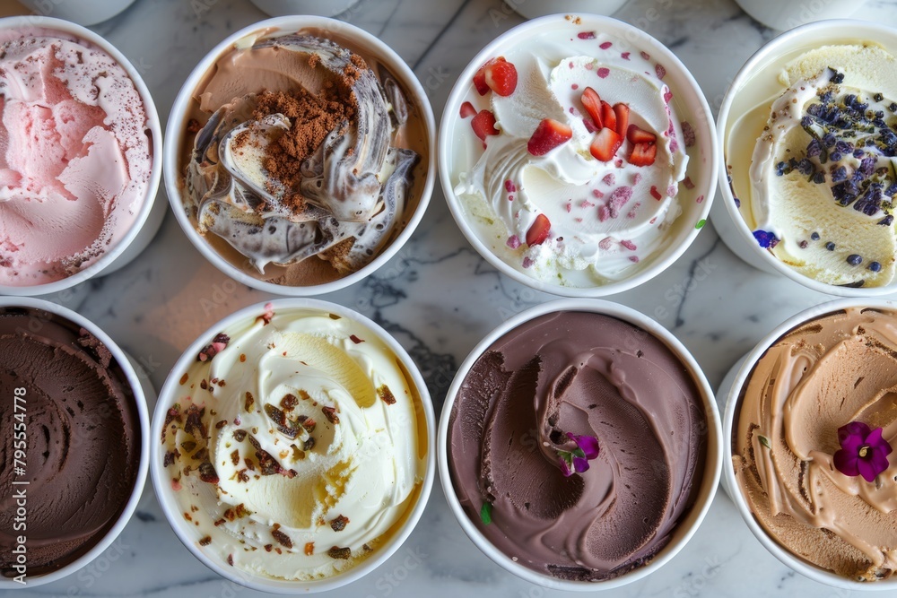 Gelato menu pea in an ice dessert options arrangement, offering a variety of sweet, creamy flavors in an indulgent setting. Gelato menu pea in an ice dessert options arrangement, offering a variety of sweet, creamy flavors in an indulgent setting.