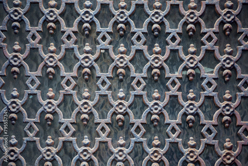 Closeup of a steel decorative background