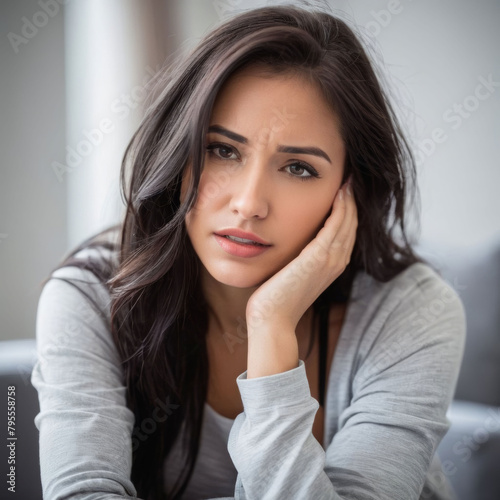 Woman suffering from stress, anxiety, worry and depression