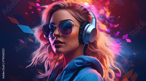 Electro Pop A vibrant and catchy electronic pop track, ideal for dance workouts, vibrant social media content, or youthtargeted advertisements photo