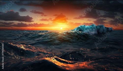 sea surface with Sunset