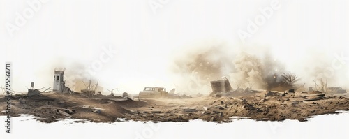 Post-Apocalyptic Landscape Panorama photo