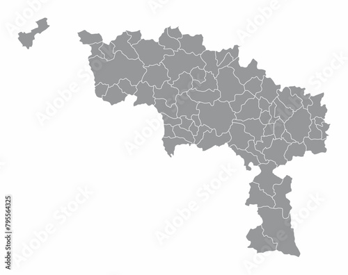 Hainaut administrative map photo