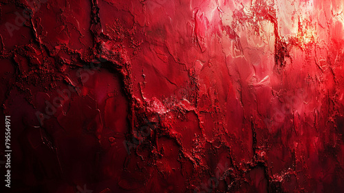 red paint on a wall, art. Image with copyspace