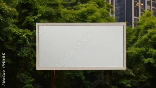 Wallpaper Mural A large white sign is in a forest Torontodigital.ca