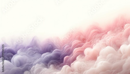 Group of multicolored smoke pink  purple  on a white background