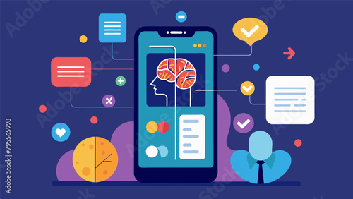 A smartphone app that uses artificial intelligence and neurological data to monitor users mental wellbeing and report any concerning patterns to.